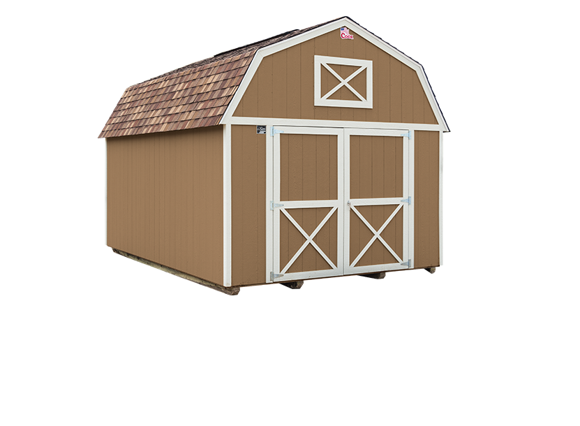 Cook Portable Warehouse - Lofted Barn - Painted Desert Roof - Brown Siding