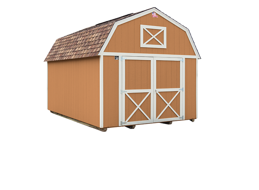 Cook Portable Warehouse - Lofted Barn - Painted Desert Roof - Cedar Siding