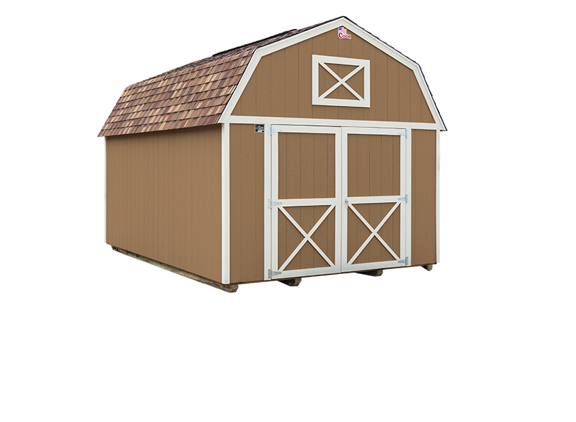 Cook Portable Warehouse - Lofted Barn - Painted Desert Roof - Brown Siding